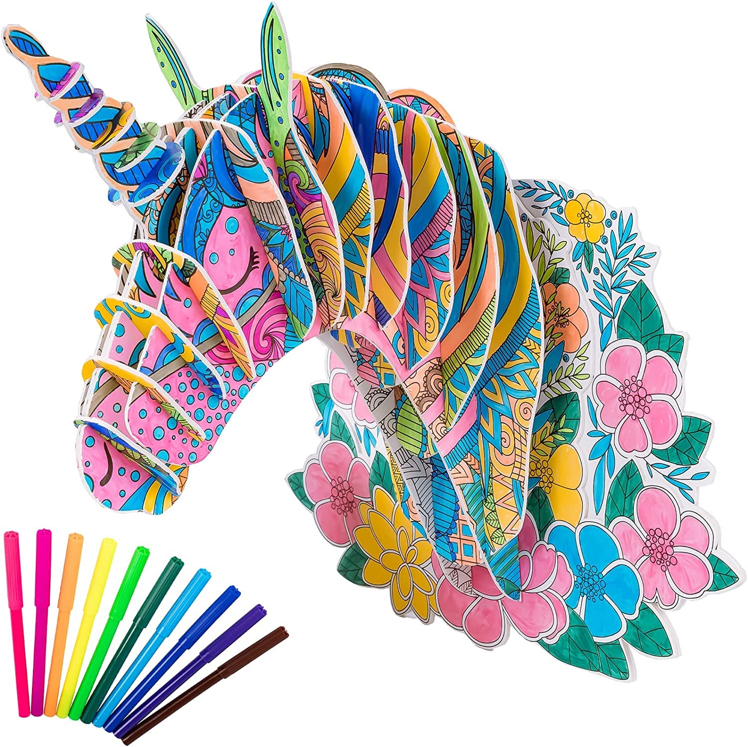 PATPAT 32Pcs Elephant 3D Puzzle for Kids Adults, Coloring Puzzle Game for Kids 7 to 10 Years with 10 Marker Pens, DIY Assembly Puzzle Elephant Toy Creative Arts and Crafts Kit DIY Painting Puzzle Set PATPAT 32Pcs Elephant 3D Puzzle for Kids Adults, Coloring Puzzle Game for Kids 7 to 10 Years with 10 Marker Pens, DIY Assembly Puzzle Elephant Toy Creative Arts and Crafts Kit DIY Painting Puzzle Set